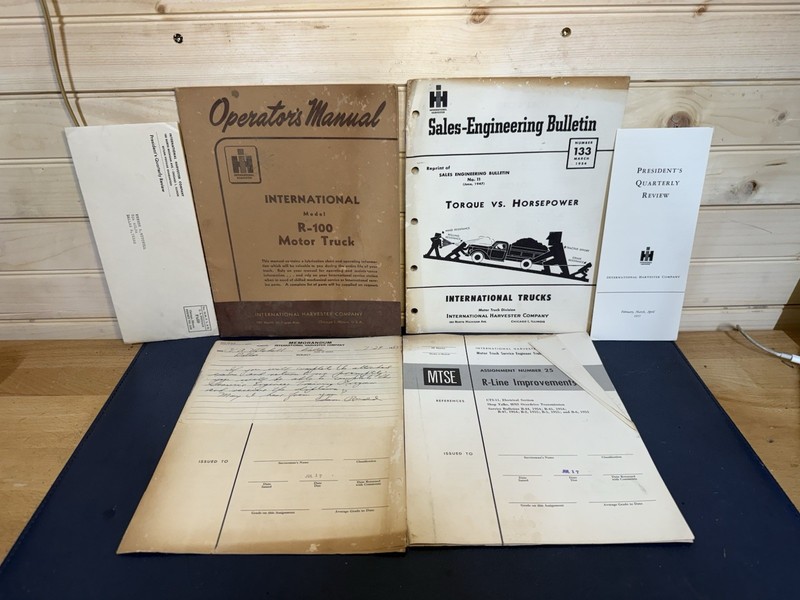 Lot Of Vintage IH International Harvester Truck Operation Manuals & Service 50’s