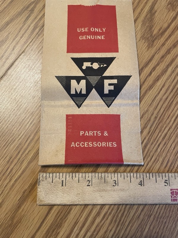 NOS Massey Ferguson Unused Paper Parts Bag Set Of 7 1950s-70s Farm Tractor gallery