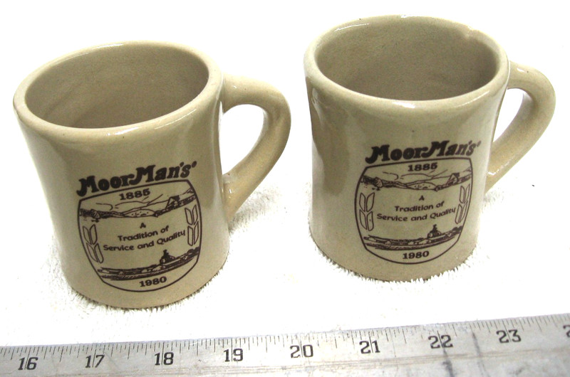 2 1980 MoorMan’s MONMOUTH POTTERY 1885 A Tradition of Service and Tradition MUGS