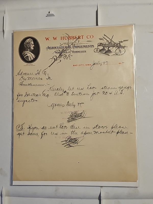 1929 John Deere Plow Company Collection Letter to Customer Sheet