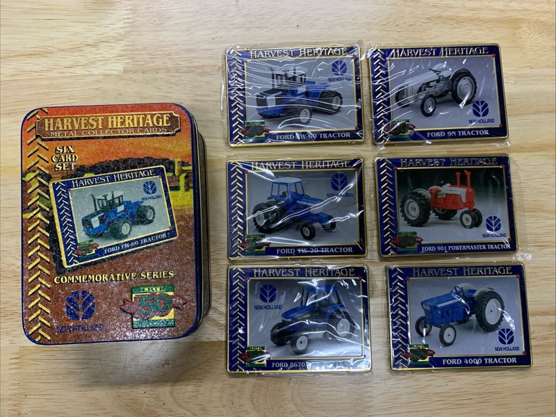 A-C Agco Harvest Heritage Metal Collector Cards in Tin Six card set. #A708