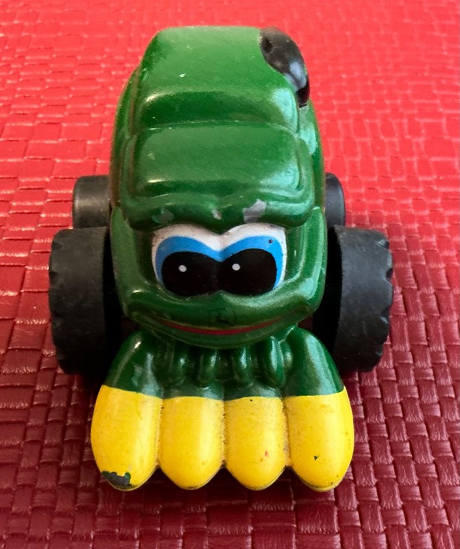 ERTL John Deere Toy corey Tractor Combine Green/Yellow Smiley Face gallery