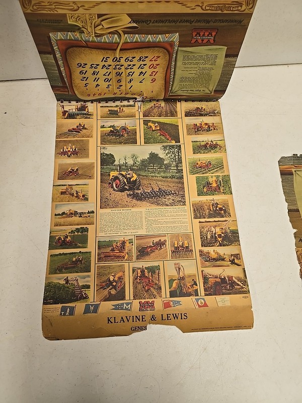 Vintage Minneapolis-Moline Klavine & Lewis Geneseo IL Advertising 1946 Calendar gallery