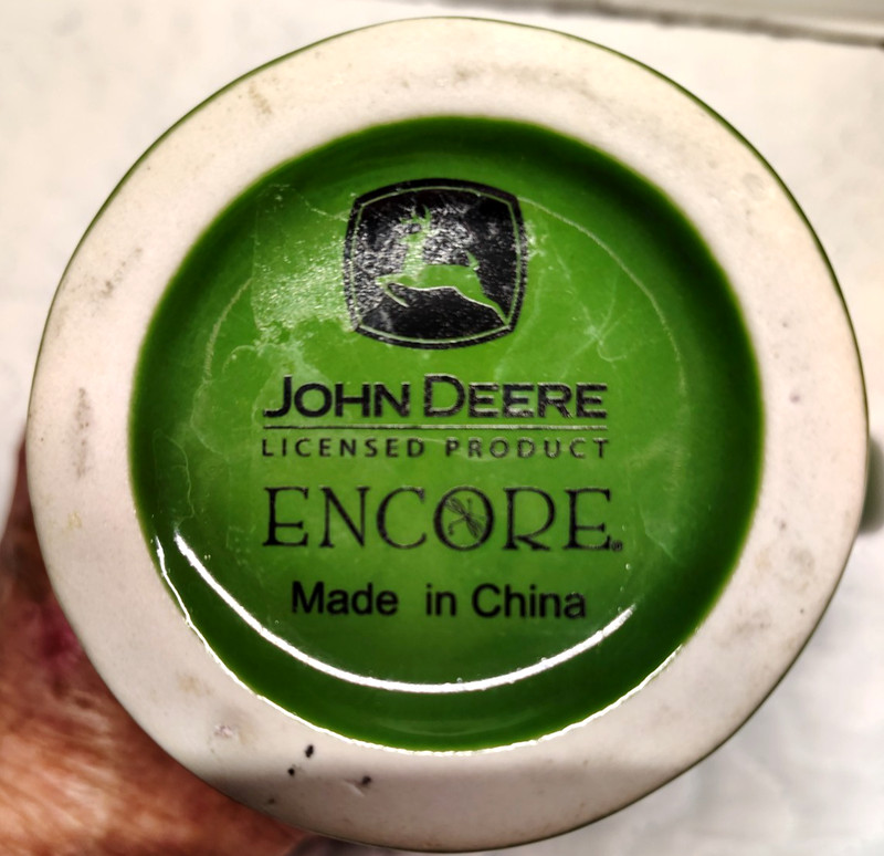 John Deere Licensed Green Travel Mug Coffee Cup w/Lid Stoneware Ceramic Encore gallery
