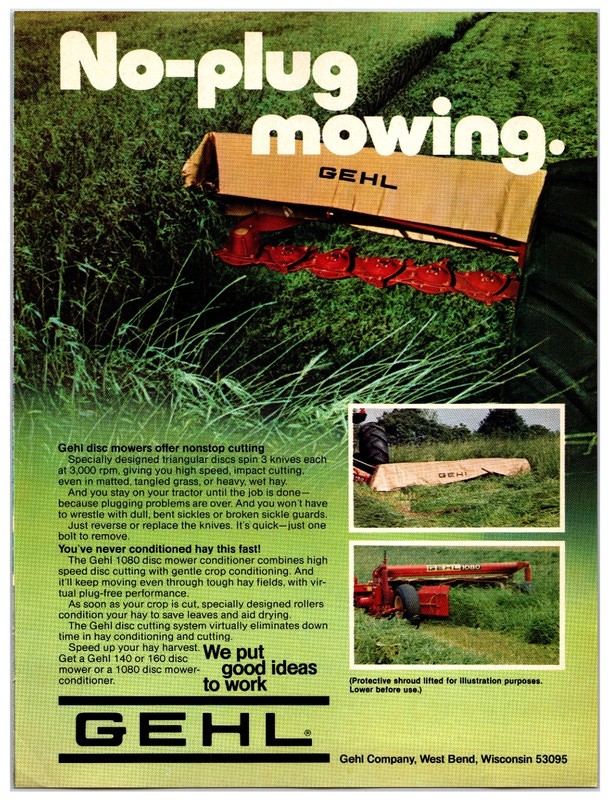 Original 1982 Gehl Mower Conditioner Ad – Print Advertisement (8in x 11in)