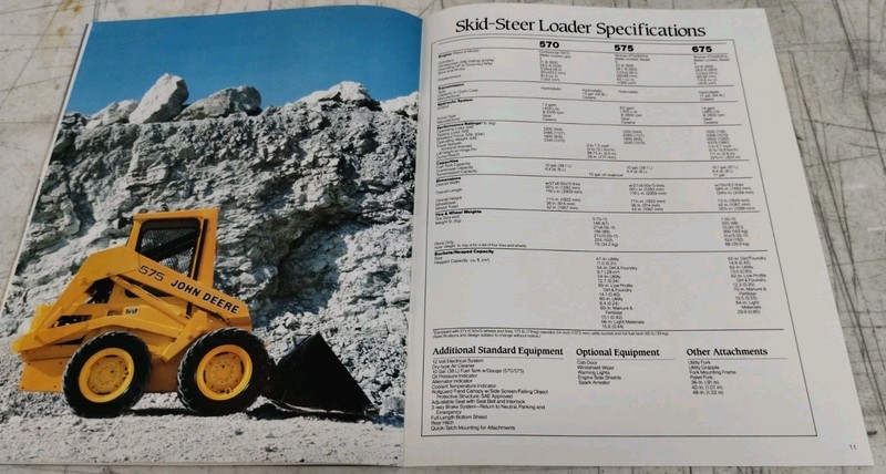 1986 John Deere Skid Steer Loaders Informational And Sales Brochure A-64-86-1 gallery