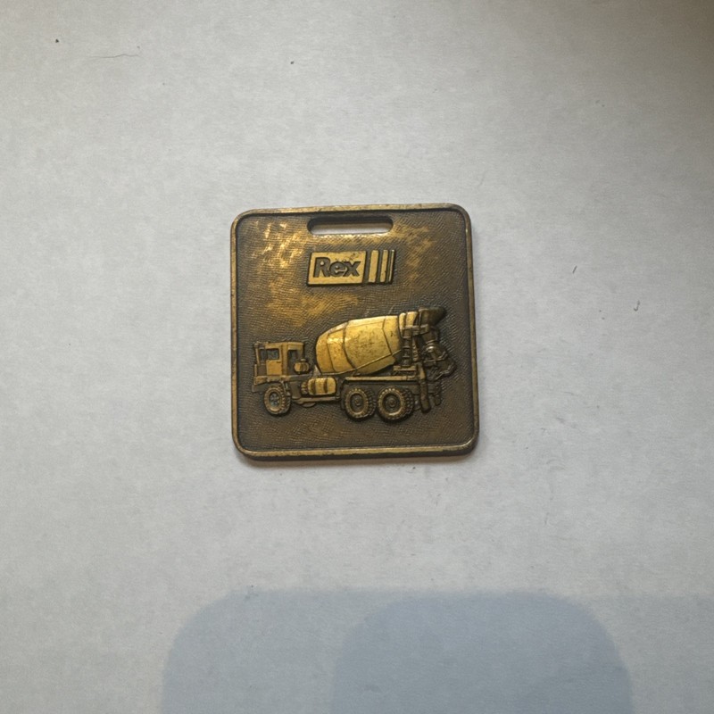 REX Concrete Cement Mixer Truck Advertising Promo Pocket Watch Fob Construction