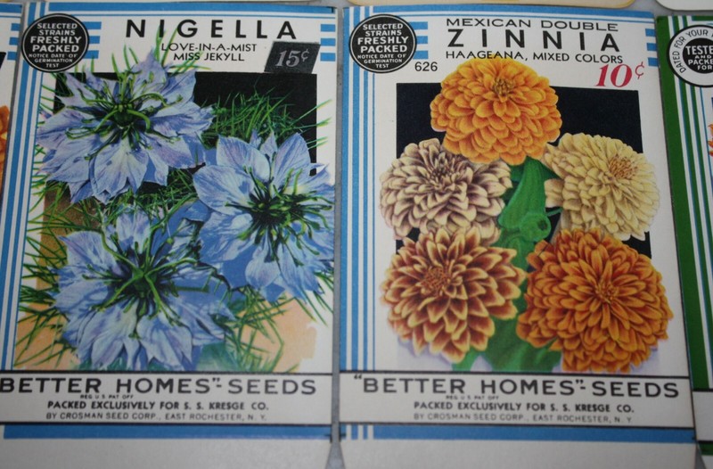 New Find! 18 Vintage 1934 "Better Homes" Flower Seed Packets Crosman Seed Co. gallery