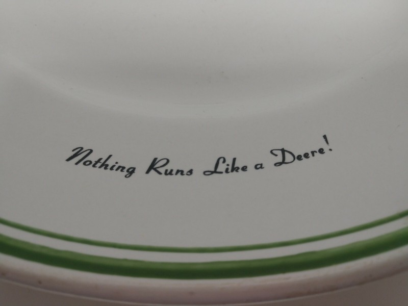 John Deere Platter Gibson Housewares Nothing Runs Like a Deere! 11-3/4"x11-3/4" gallery