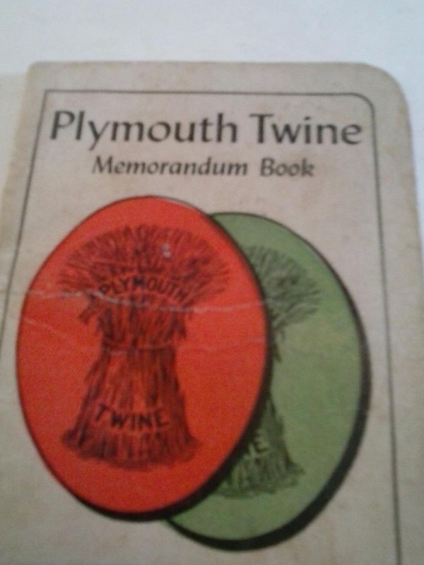 Plymouth Cordage Twine Memorandum Book 1940 41 Calendar Plymouth MASS Vintage gallery