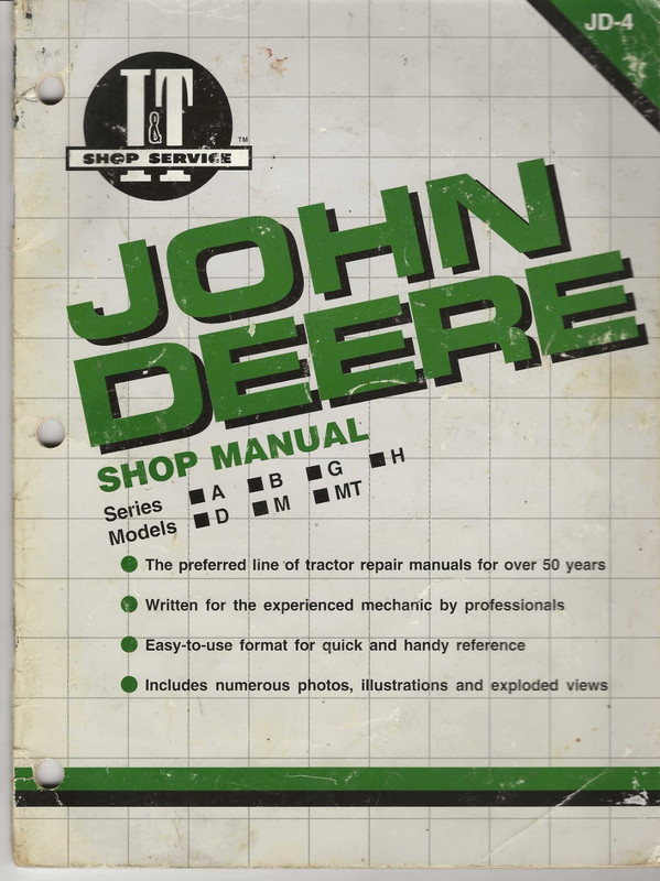 John Deere Shop Manual #JD-4 by INTERTEC PUBLISHING 2001