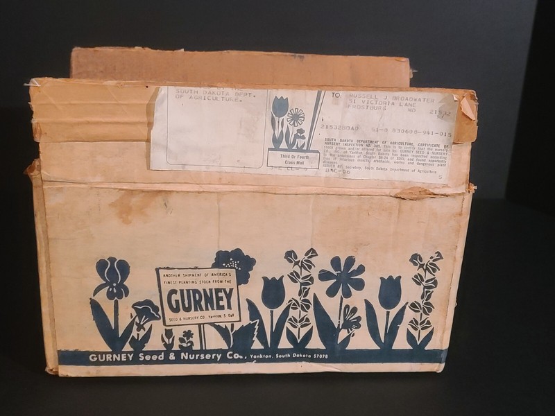 Vintage 1983 Gurney Seed & Nursery Company Box Yankton South Dakota
