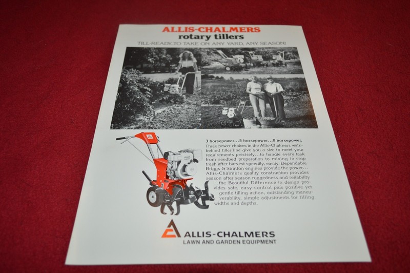 Allis Chalmers 3 5 8 HP Rotary Tillers Dealers Brochure YABE11 ver3