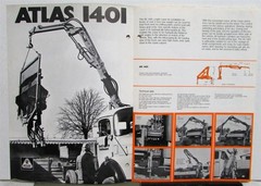 1977 Atlas 1401 Light Crane Construction Sales Folder