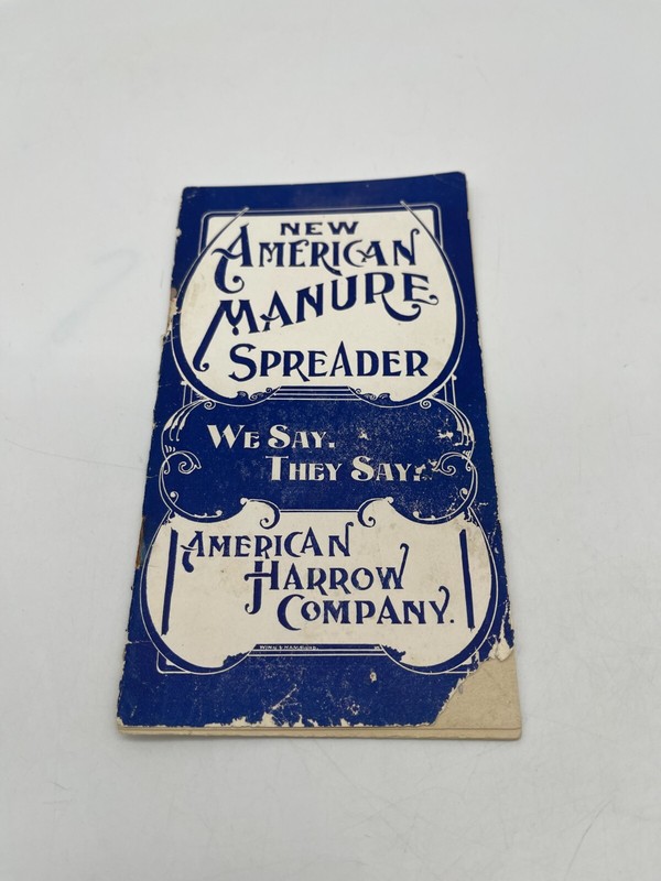 1800’s American Harrow Company Detroit Agriculture Ad Pamphlet Manure Spreader