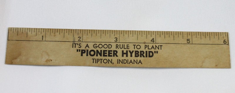 Vtg Pioneer Hybrid Ruler Tipton Indiana Farming Advertising Rural Planting 6″