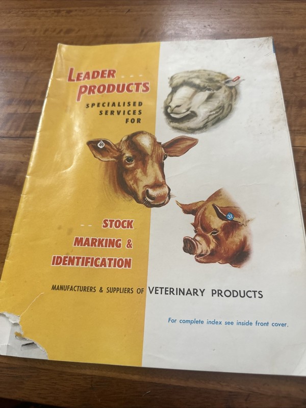 LEADER PRODUCTS Vintage Catalogue Veterinary Products Australian