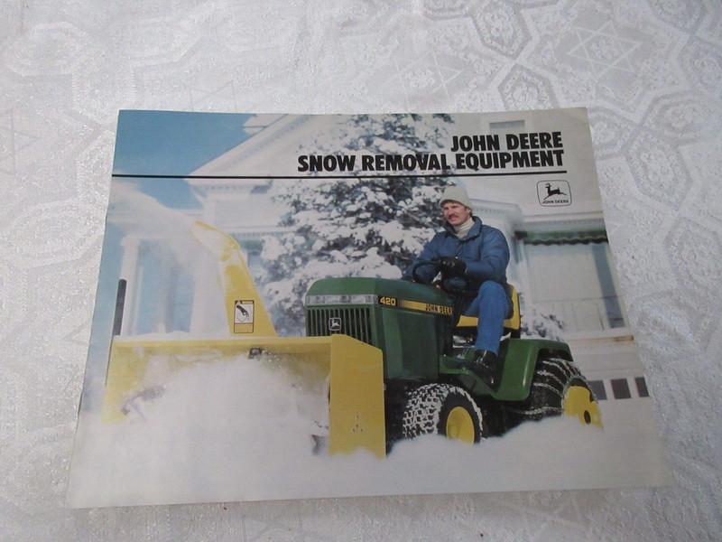 John Deere Snow Removal Equipment Brochure 8 Pages