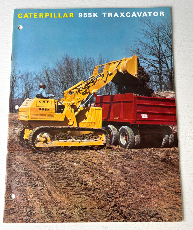 Caterpillar 955k Traxcavator Tractor Sales Brochure 19 Pages VTG