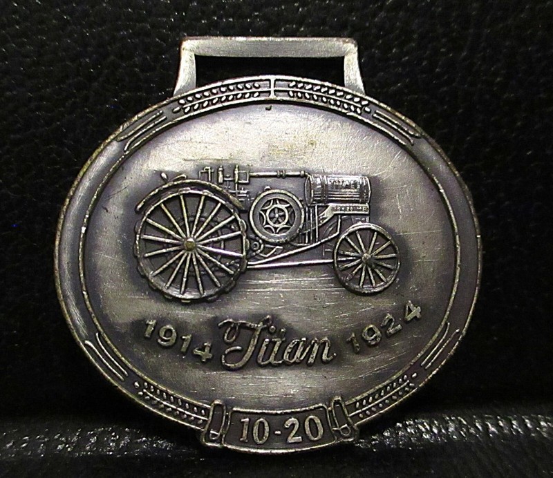IH International Harvester TITAN 10-20 Tractor Pocket Watch Fob Chicago IL FOM 9