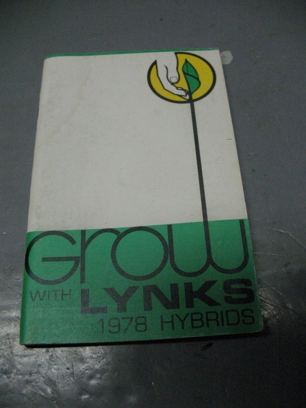 VINTAGE GROW WITH LYNKS HYBRIDS NOTE BOOK 1978