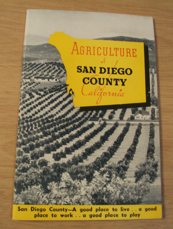 Rare 1945 WWII Era Guide/Booklet~”AGRICULTURE of SAN DIEGO COUNTY”~California~