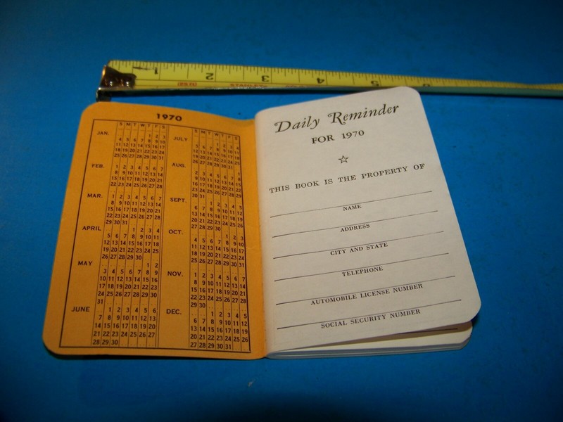 Niagara Brand Farmers "Daily Reminder" Memo Booklet Vintage 1970 gallery