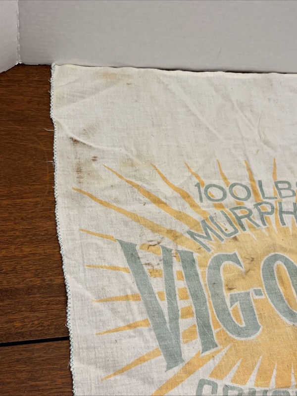 Vintage Murphy's Vig-O-Ray Concentrate Feed Bag Poultry Burlington Wisconsin gallery