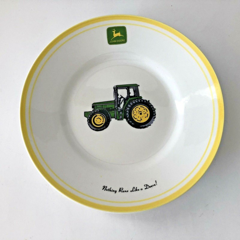 John Deere Tractor Dessert Salad Plate Dish Gibson 9" Licensed