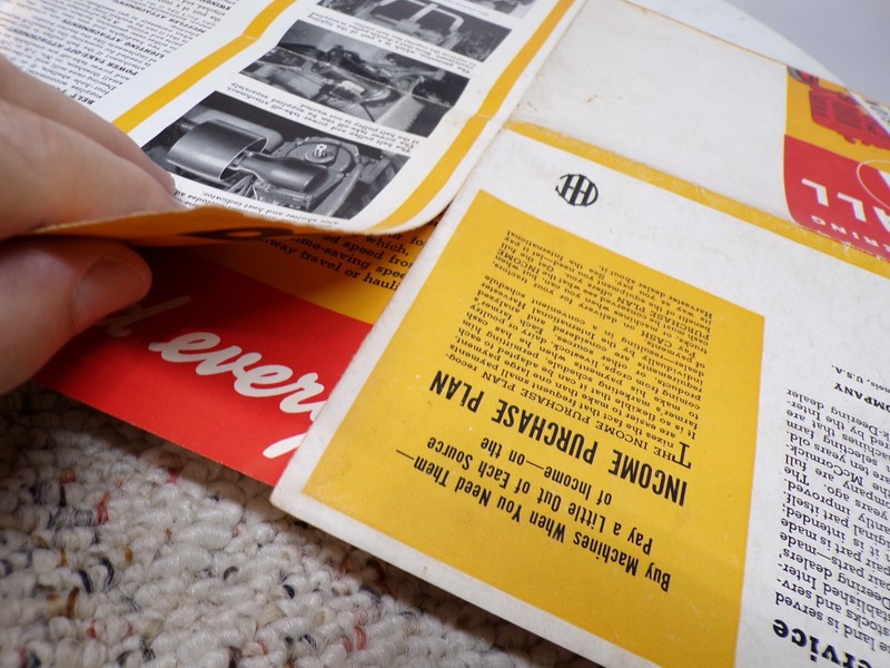 1939-1947 Farmall A Tractor One-Row IH Color Foldout Mailing Brochure A-355-DD gallery