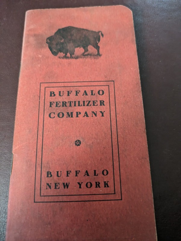 Antique 1905-1906 Buffalo Fertilizer Company Farmer’s Memo Book With Color Maps