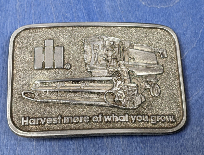 Vintage International Harvester Combine Belt Buckle SpecCast Made IL USA IH
