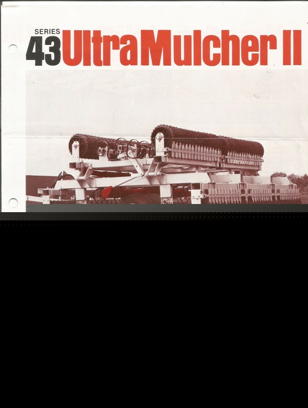 Original Dunham Lehr Series 43 UltraMulcher Ultra Mulcher II Sales Brochure 0625