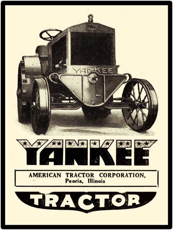 1919 American Tractor Corp Metal Sign: Yankee Tractor Large Size: 12″ x 16″