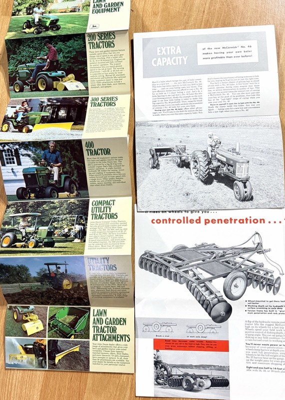 Neat Vintage Lot Of 8 Tractor Baker Equipment Brochures John Deere McCormick gallery
