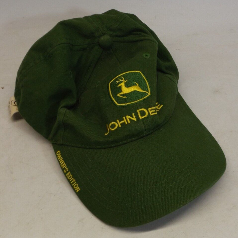 John Deere Hat Ball Cap Owners Edition Adjustable Green One Size Cotton