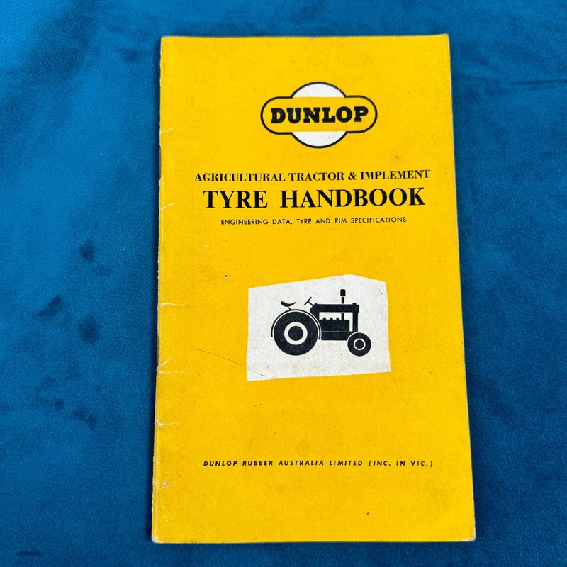 Vintage DUNLOP Agricultural Tractor & Implement Tyre Handbook 1970s/80s