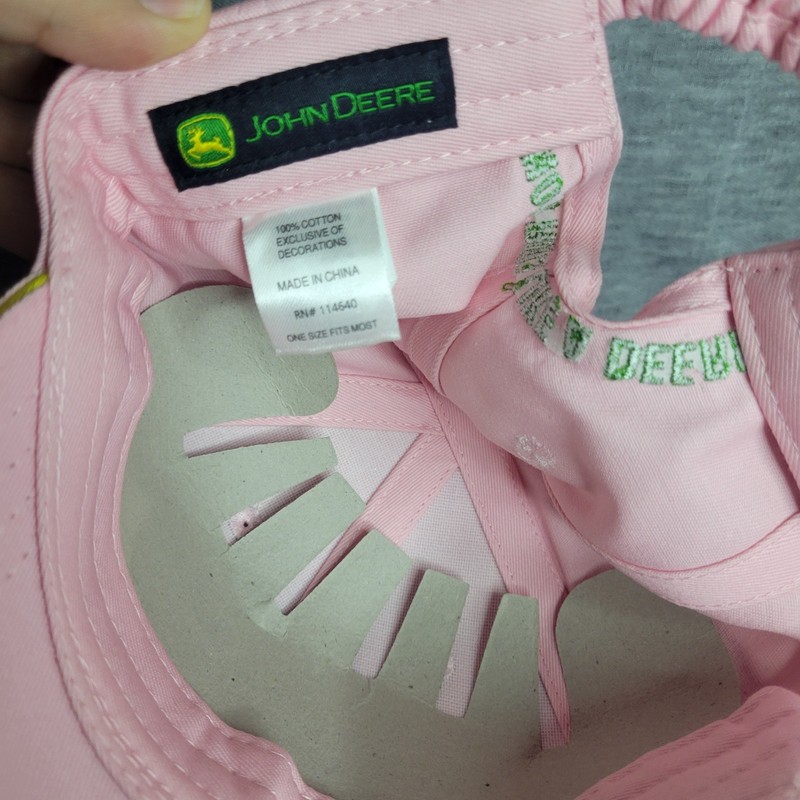 John Deere Toddler Cap Hat Stretch Fit Fitted OS Girls Pink Tractor NWT gallery