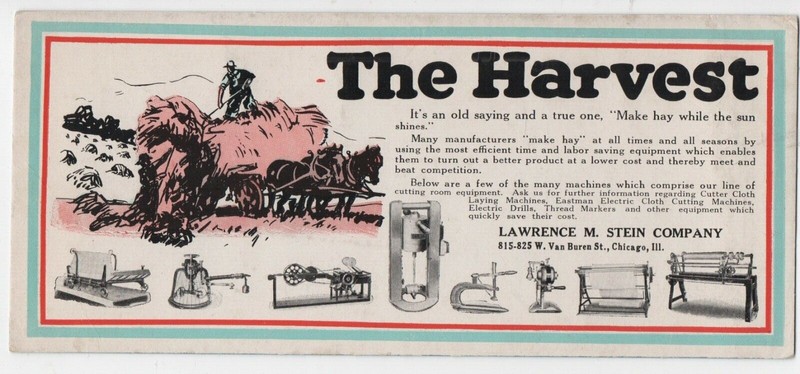 1920s Agricultural Advertiing Blotter for Hay Baling Machines