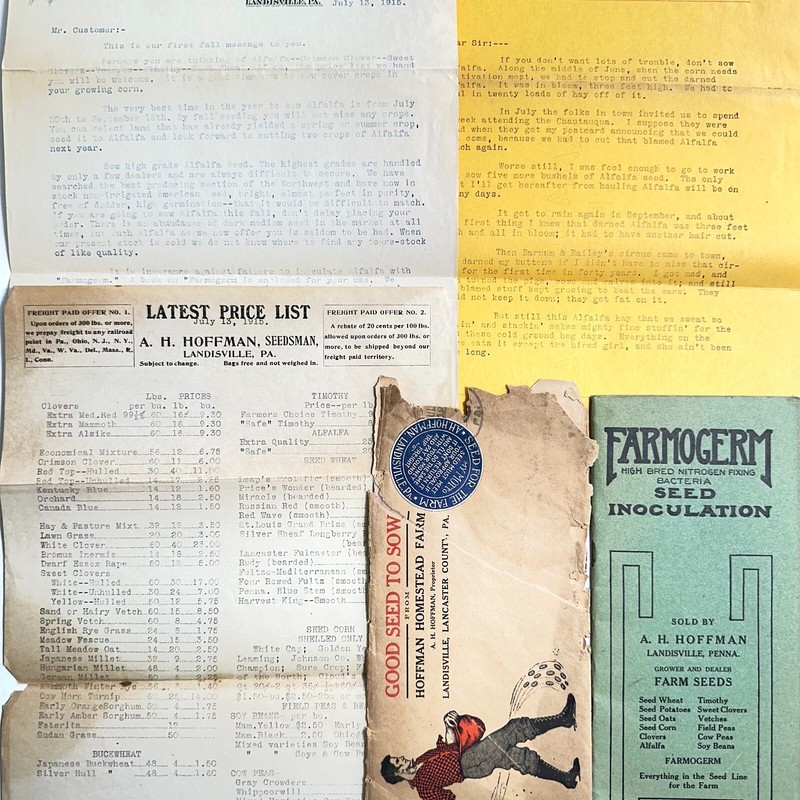 1915 A.H. Hoffmann Farmogerm High Bred Nitrogen Fixing Bacteria Seed Inoculation