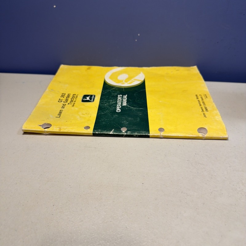JOHN DEERE - GT262 Lawn and Garden Tractors Operators Manual OMM113559 J1 gallery