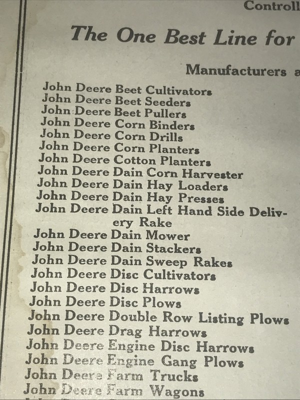 1916 John Deere Plow Co Farm Advertising - Kansas City - Denver - Oklahoma City gallery