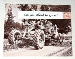 Caterpillar CAT 112 Motor Grader Brochure 1958 Can You Afford to Guess? 7 Pg VTG