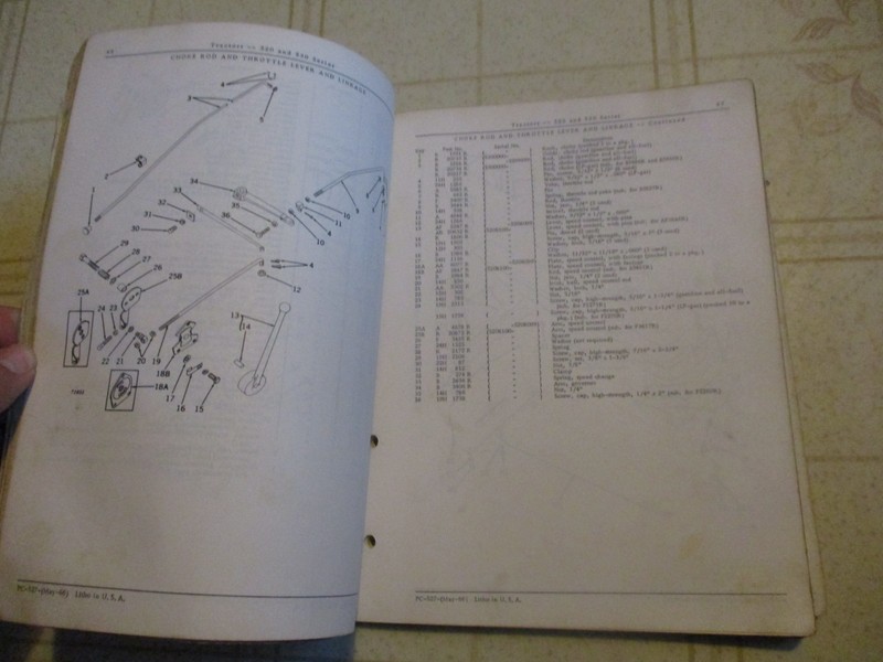 John Deere 520 530 Series Tractor parts catalog manual Original! PC-527 gallery