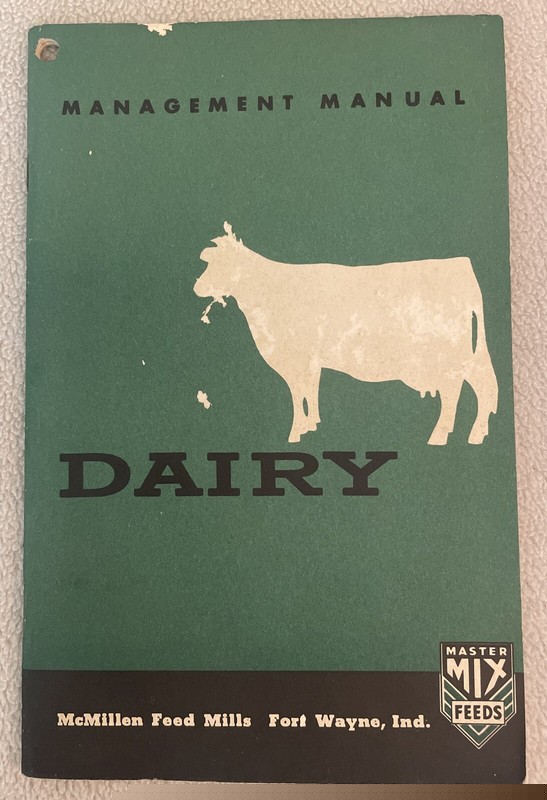Vintage 1955 McMillen Feed Mills Management Manual FOR DAIRY Booklet