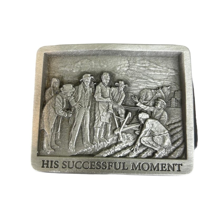 John Deere Horse Steel Plow Belt Buckle Walter Hinton His Successful Moment 4th
