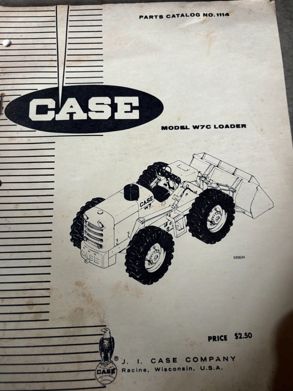 Case W7C Wheel Loader Parts Book Manual AMIL26