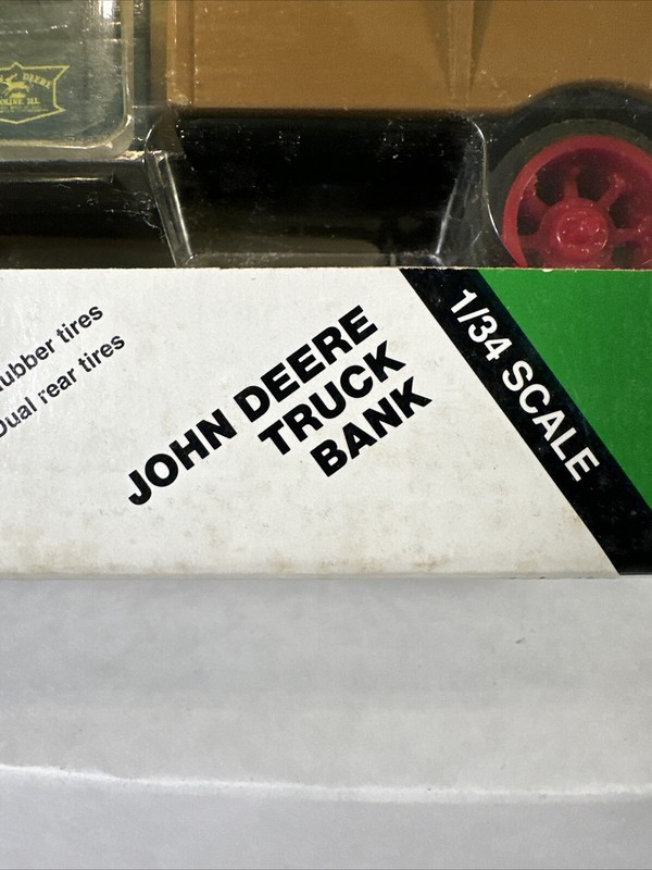 1991 Ertl John Deere Truck Bank Hawkeye Crate Delivery NEW 1/34 Made USA #5687 gallery