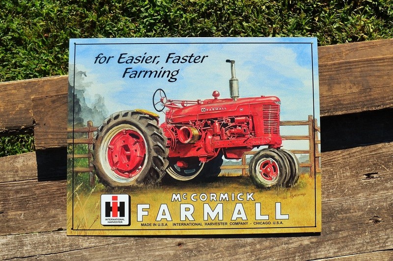 Farmall M Tractor Tin Sign – International Harvester – IH – McCormick-Deering