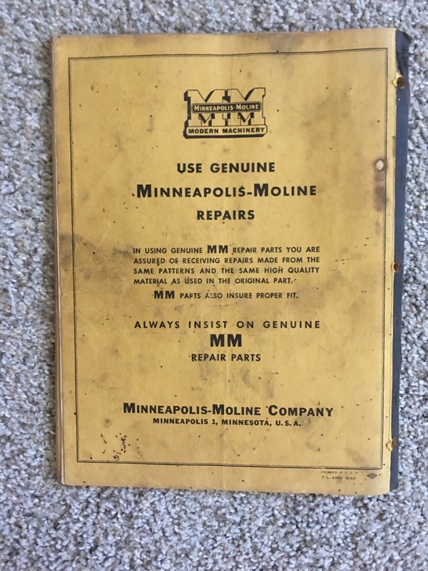 Minneapolis Moline Operation & Maintenance Manual gallery